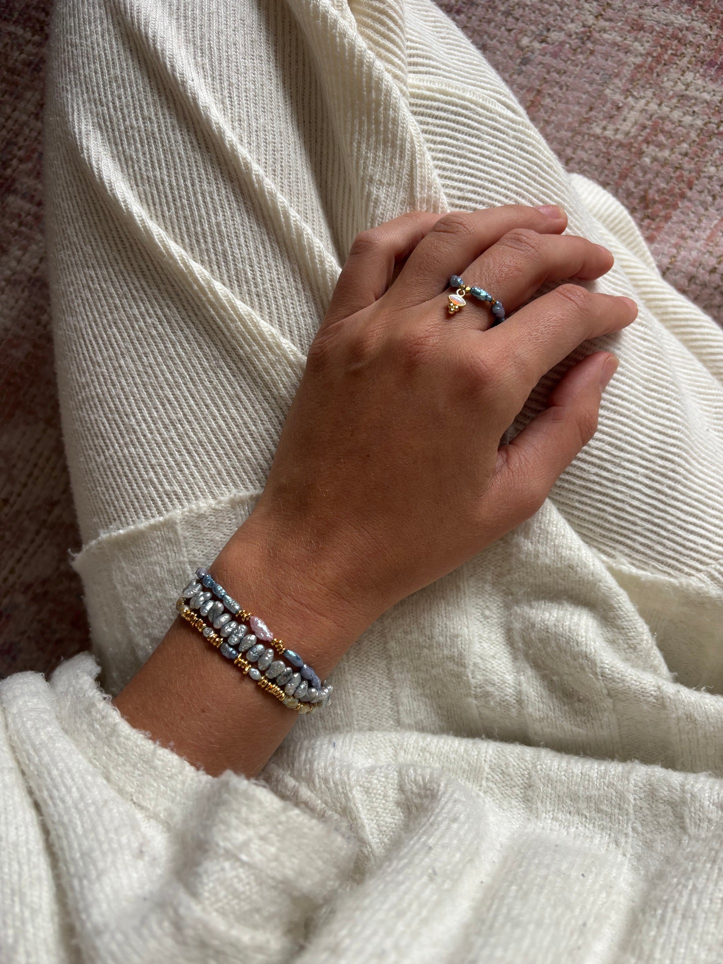 The Clio Collection - Pastel Japanese Pearl Bracelets