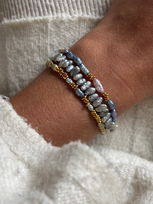The Clio Collection - Pastel Japanese Pearl Bracelets